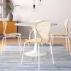 LeisureMod Bristol 5-Piece Dining Set Round Dining Table, 4 Plastic Dining Chairs White Legs - 2 of 4