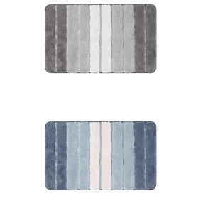 Unique Bargains Non-Slip Water Absorbent Soft Shaggy Rubber Back Bath Mats 2 Pcs - 1 of 4