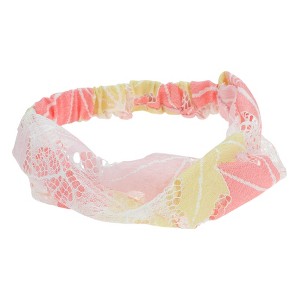 Unique Bargains Women's Maple Leaf Lace Wide Headband 1 Pc - 1 of 4
