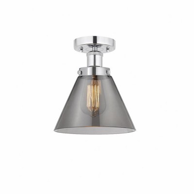 Cone - 1 Light Semi-Flush Mount In Industrial Style-9.75 Inches Tall and 7.75 Inches Wide