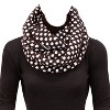 Wrapables Two Tone Warm Winter Knit Infinity Scarf, Dark Brown & White - image 2 of 4