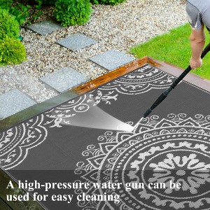 Reversible Mats, Plastic Straw Rug, Modern Area Rug, Large Floor Mat for Outdoors, RV, Patio, Backyard, Deck, Picnic, Beach, Trailer, Camping, Porch - 1 of 4