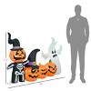 Syemin Decorative Holiday Scene Props 7.5ft Halloween Inflatables Pumpkin Ghost Blow Up Halloween Decorations Yard Display, Orange, 88.6"*16.5"*50.8" - 3 of 4