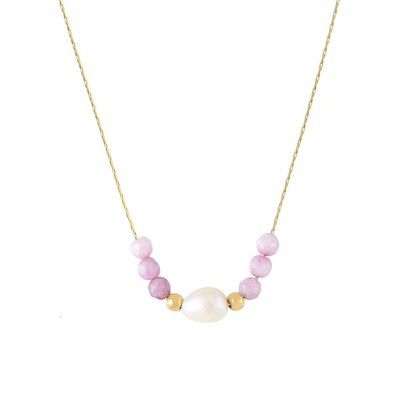 Anna-Kaci Trendy Pearl Necklace Gold Plated Choker Elegant Summer Jewelry for Brides and Weddings
