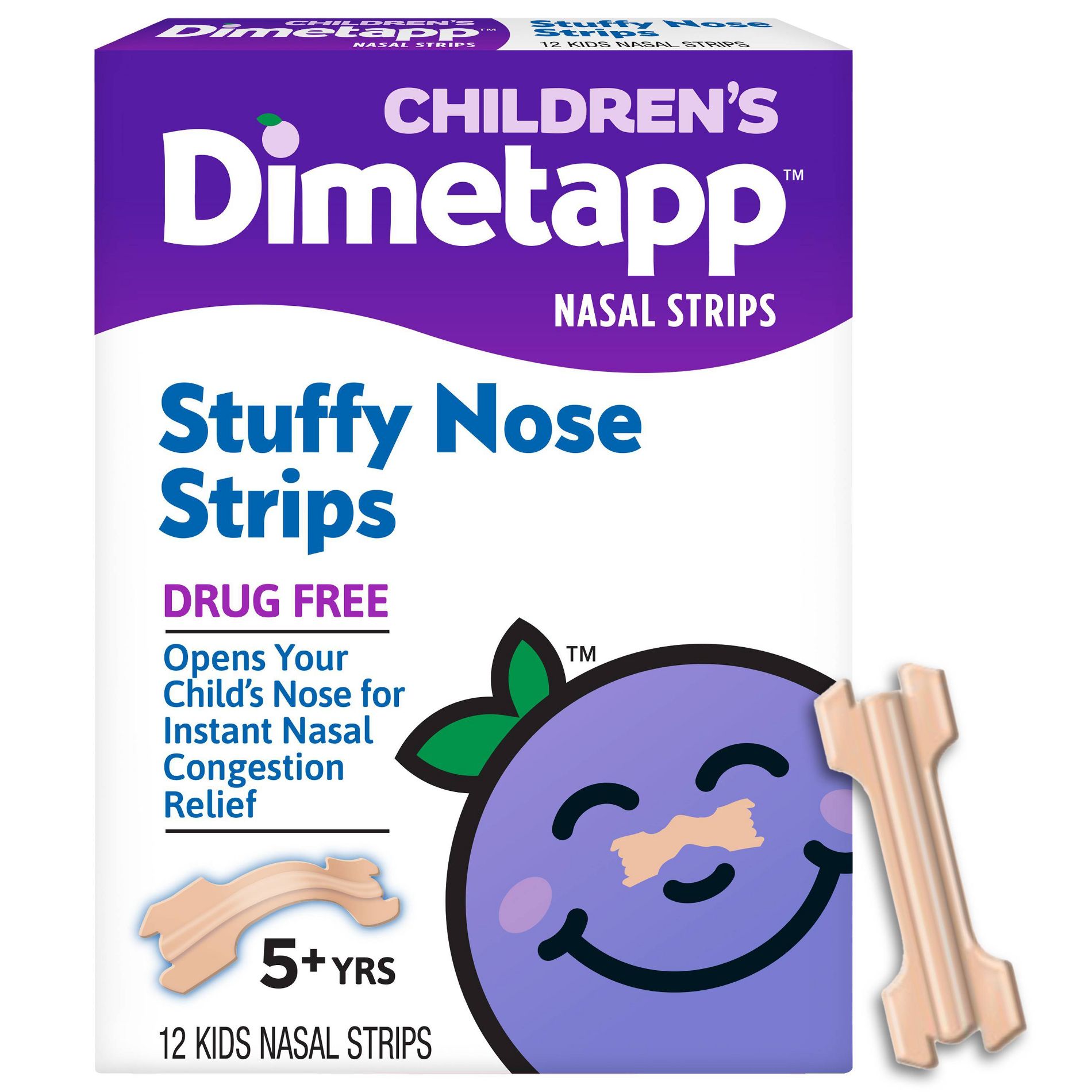 Dimetapp Kids' Stuffy Nose Nasal Adhesive Strips - 12ct