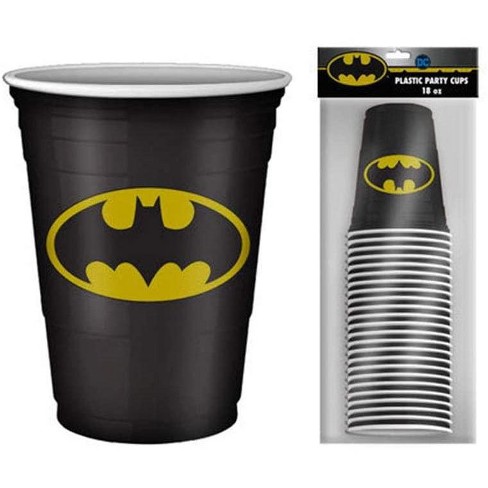 Silver Buffalo Dc Comics Batman Logo 18oz Disposable Plastic Party Cups |  20 Pack : Target