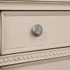 DOMETOUR Antique white Nightstand Bedroom 1pc Nightstand Solid wood Satin Knickel Knobs and Pulls - 2 of 4