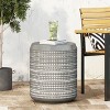 NicBex Minimalist Concrete End Table, Outdoor Accent Side Table, LightWeight Weather-Resistant Balcony Stool for Yard Patio Garden - 4 of 4
