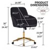 CAVINAS Ergonomic Office Chair, Adjustable Office Chair, Velvet Home Office Desk Chair, Desk Chair Comfy, Swivel Chair, Backrest Seat - 3 of 4