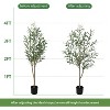Wikineon Artificial Olive Tree, 4ft Tall Fake Floor Plant with Plastic Pot for Office and Home Decor, Decorative Artificial Plant for Indoors - 2 of 4