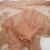 Anna-Kaci Women's Sheer Lace Neck Scarf with Embroidered Rose Floral Edging and Scalloped Trim Detail - 3 of 4