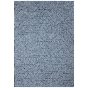Liora Manne Carmel  Indoor/Outdoor Rug  Aqua.. - 1 of 4