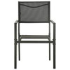 vidaXL Patio Chairs 4 pcs Textilene and Steel Black and Anthracite - 3 of 4