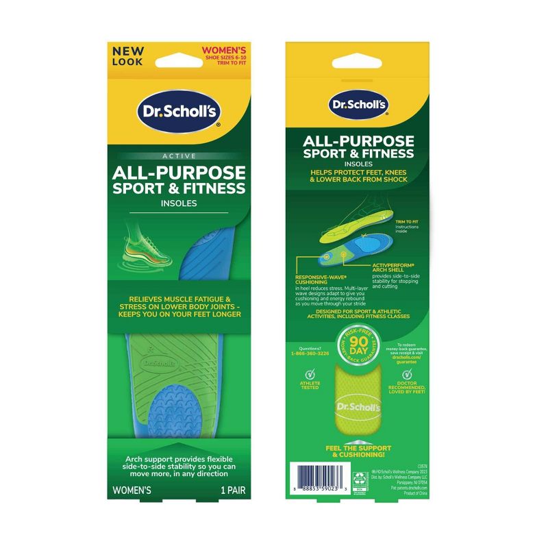 Dr. Scholl&#39;s All-Purpose Sport &#38; Fitness Women&#39;s Trim to Fit Comfort Insole - 1pair  - Size (6-10), 4 of 13