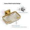 Aoibox Stainless Steel Soap Dish for Shower, Double Locking Screw-in Holder, Hollow Drainage, Wall Mount for Soap, Sponge, Keys, Satin Gold - 4 of 4