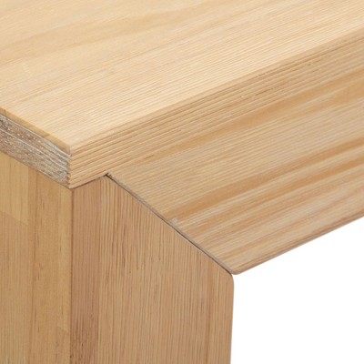 Blonde Wirebrush Solid Wood 48" Modern Dining Table