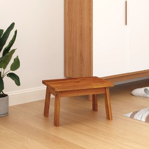vidaXL Step Stool Various Solid Acacia Wood Small Durable Step Stool - 1 of 4