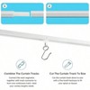 Self Adhesive Ceiling Or Wall Curtain Track No Drill Curtain Rod No Damage Hangers Adhesive Curtain Rod 12FT White - 3 of 4