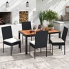 Tangkula 4PCS PE Wicker Patio Dining Chairs Outdoor Rattan Chair Set w/ Cushions - 3 of 4