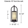 Franklin Iron Works Hanging Onyx Rustic Wall Light Sconce Espresso Bronze Hardwire 6 1/2" Fixture Faux Candle Glass Shade for Bedroom Bathroom Vanity - 4 of 4