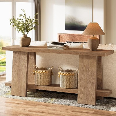 Tribesigns 2-Tier Narrow Long Console Table