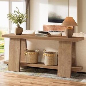 Tribesigns 2-Tier Narrow Long Console Table - 1 of 4