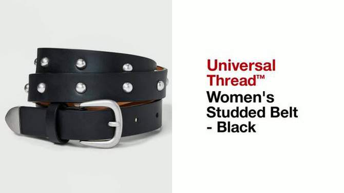 Women's Studded Belt - Universal Thread™ Black, 2 of 6, play video