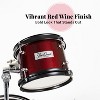 StarQuest Junior 3-Piece Drum Set – Premium Metallic Wine Red Finish with Bass, Snare, Tom and Crash Cymbal – Perfect for Junior Drummers and - 3 of 4