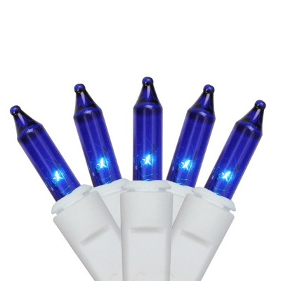 Northlight 150-Count Blue Mini Icicle Christmas Light Set - 8.75ft, White Wire