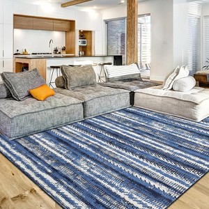 Large Area Rugs Ultra-Soft Low Pile Living Room Rug Washable Throw Rugs Vintage Printed Floor Cover Non-Slip Distressed Foldable - 1 of 4