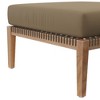 Modway Clearwater Patio Ottoman - Outdoor Teak Wood Ottoman with Slatted Top and Weather-Resistant Construction - 4 of 4