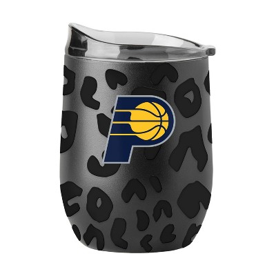 NBA Indiana Pacers 16oz Leopard Powder Coat Curved Beverage Can - Black