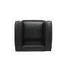 Christopher Knight Home Goyette Faux Leather Club Chair Midnight Black/Dark Walnut - 3 of 4