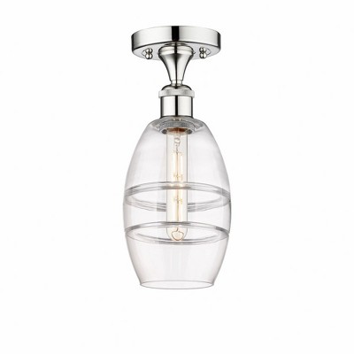 Vaz - 1 Light Semi-Flush Mount In Industrial Style-8.25 Inches Tall and 5.88 Inches Wide