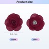 Unique Bargains Silk Alloy Camellia Flower Brooch Lapel Pin for Men Women Suit 2 x 1.3 inch 1 Pc - 3 of 4