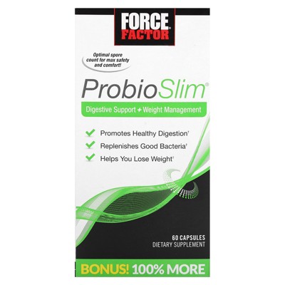 Force Factor ProbioSlim®, Digestive Support + Weight Management, 60 Capsules