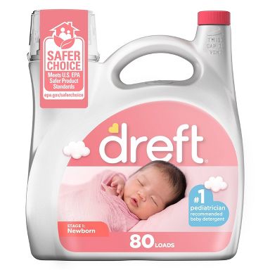Dreft Original Stage 1 Newborn Hypoallergenic HE Liquid Laundry Detergent