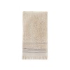 2pc Jude Fringe Hand Towel Set Dark Taupe - SKL Home: Cotton Terry, Stripe Pattern, Bathroom Essentials - 2 of 4