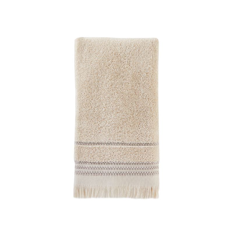 2pc Jude Fringe Hand Towel Set Dark Taupe - SKL Home, 3 of 7