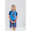 Marvel Avengers Captain America Pullover Rash Guard Swim Trunks and Cap 3 Piece Swimsuit Set Little Kid to Big Kid - 2 of 4
