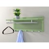 Yukimo 29" Esyspot Metal Wall-Mounted Hook with Shelf - 5 Hooks, Powder-Coated Green Finish, Storage Shelf for Entryway/Bedroom/Mudroom - 2 of 4