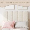 Bed Frame, Boucle Upholstered Platform Bed with Wave Headboard for Girls Kids, Wooden Slats Support No Box Spring Needed - 3 of 3