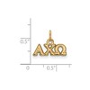 Black Bow Jewelry 14k Yellow Gold Plated Sterling Silver Alpha Chi Omega Greek Life Extra Small Pendant - 2 of 3