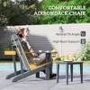 Oversized Adirondack Chair, Outdoor Fire Pit and Porch Seating, Classic Log Lounge w/ Built-in Cupholder - 4 of 4
