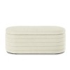 Modern Oval Storage Ottoman,Upholstered Teddy Fabric Bedside Bench With Storage,Bench Footstools For Bedroom,Living Room,Entryway-Cuddlewood - 4 of 4