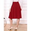 INSPIRE CHIC Women's A-Line Vintage High Waist Pleated Button Decor Midi Skirt - 3 of 4
