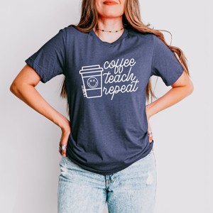 Simply Sage Market S.W.Smiley Coffee Teach Repeat Short Sleeve Tee - 1 of 4
