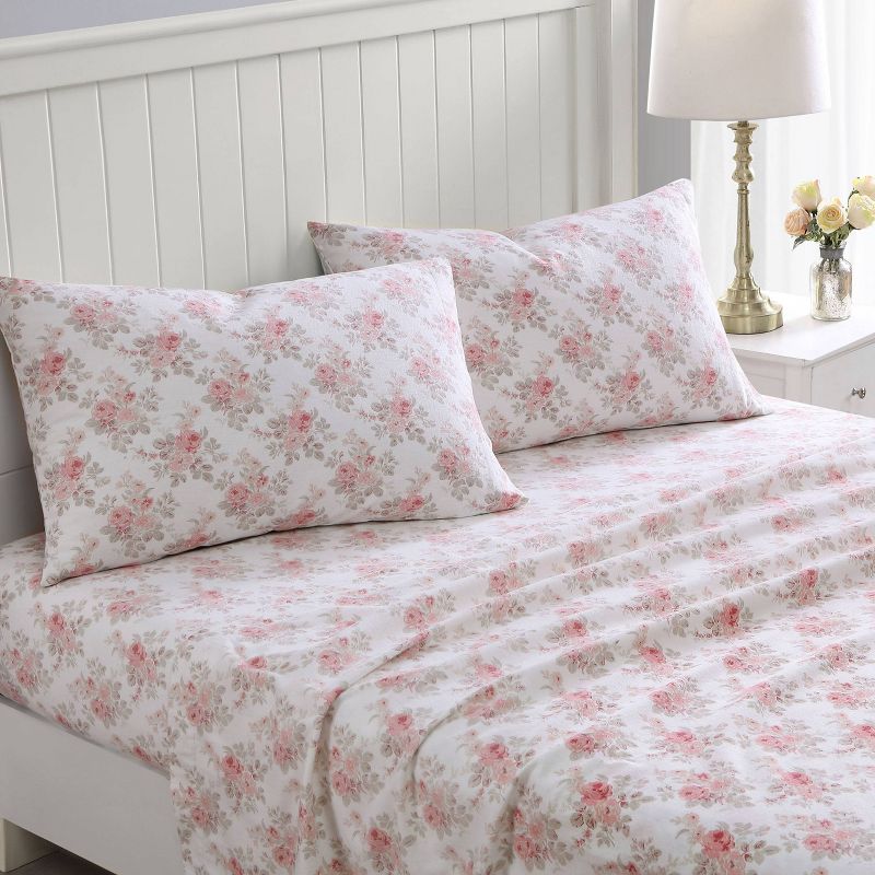 Printed Pattern Flannel Sheet Set - Laura Ashley, 5 of 16