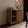 NicBex Bathroom Bamboo Storage Cabinet,Freestanding Foor Cabinet with 2 Shelves for Bathroom,Bedroom,Living Room&Kitchen,Bathroom Organizer - 2 of 4