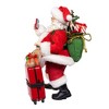 Kurt Adler 10.5-Inch Fabriché Santa with Red Luggage, 2-Piece Set - 4 of 4